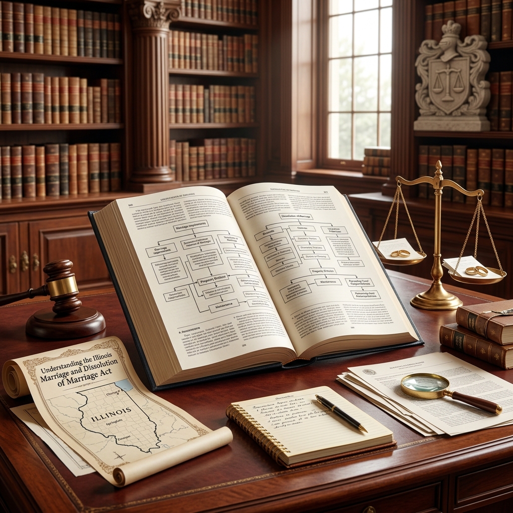 A practical, plain-language guide to Illinois rules on marriage, divorce, property division, parental responsibilities, and support.