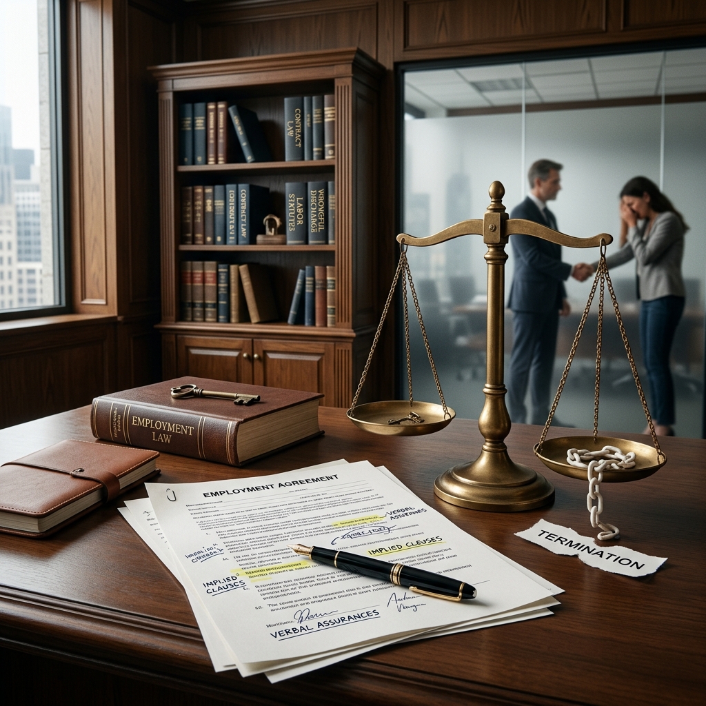 How implied promises at work can limit at‑will firing and support wrongful termination claims.
