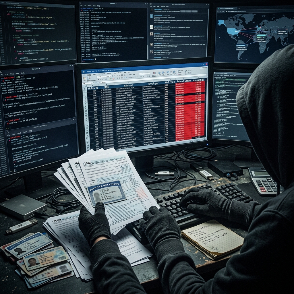 A deep dive into stolen-identity tax refund schemes, how they work, who they target, and what taxpayers can do to protect themselves.
