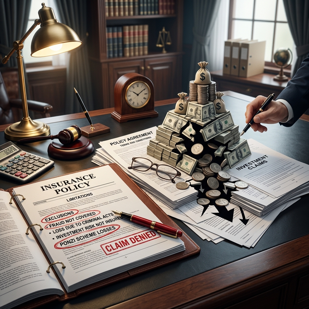 Explore why most insurance policies do not cover Ponzi scheme losses, and what legal and financial options investors still have.