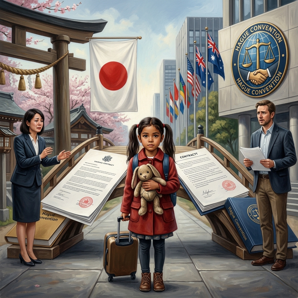 International Child Custody in Japan and the Hague Convention How Japan’s custody system interacts with the Hague Convention in cross‑border child abduction and return cases.