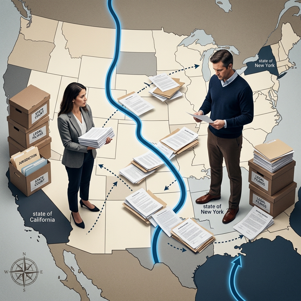 Understand how jurisdiction, residency, custody, and support rules work when you and your spouse live in different U.S. states.