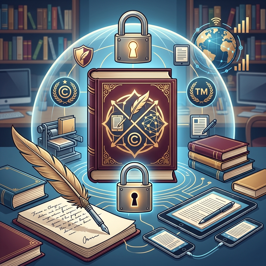 A practical legal guide to copyright, licensing, enforcement, and digital protection for authors who publish and promote their work online.