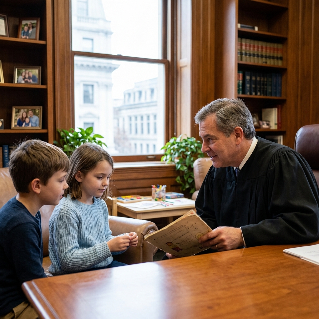 How courts listen to children’s voices in custody disputes while balancing legal rules, child welfare, and parental rights.