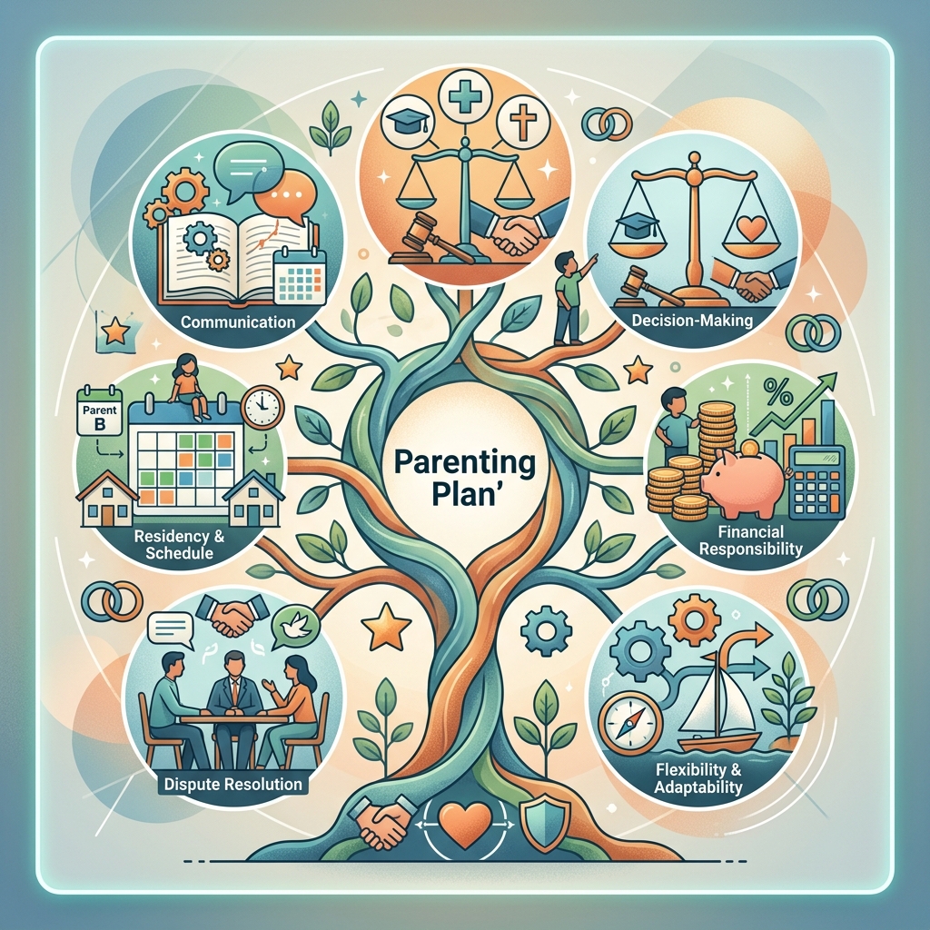 Learn how to build a clear, child-focused parenting plan that addresses custody, parenting time, decision-making, and practical day-to-day details.