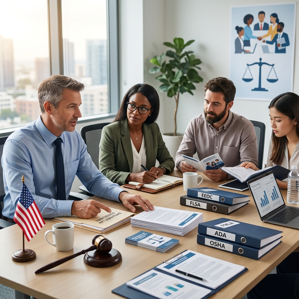 A practical, plain-language guide to core U.S. federal employment laws that shape hiring, pay, safety, leave, and equal opportunity at work.