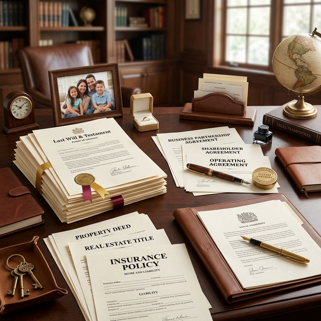 Discover the essential legal documents that safeguard your loved ones, your company and your assets when life takes an unexpected turn.
