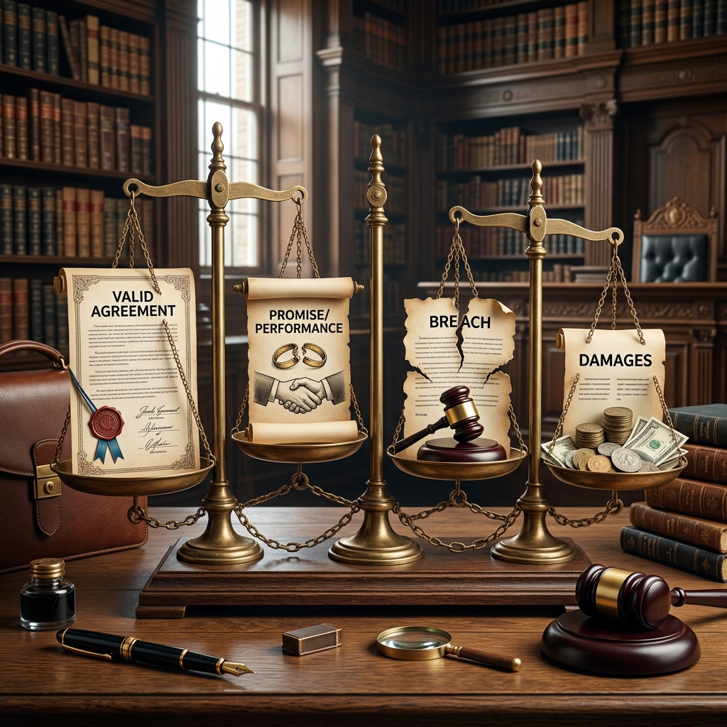 Understand how valid contracts are formed, what constitutes a breach, and which elements you must prove to pursue a successful claim.