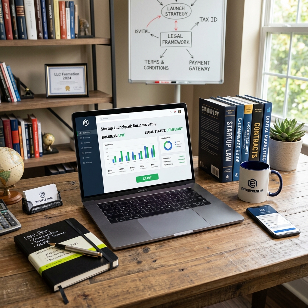 Learn how to confidently launch your online business by choosing the right structure, meeting legal requirements, building your website, and protecting your customers and brand.