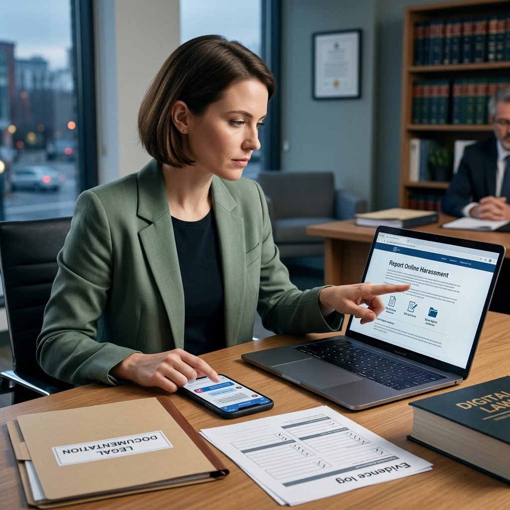 Understand the legal remedies, evidence steps, and reporting options available after online sexual harassment.