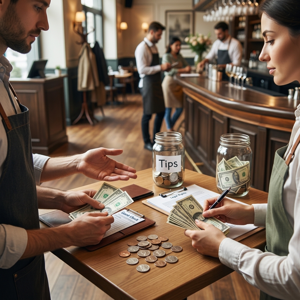 Understand how restaurant tips, minimum wage, and tip pooling rules work so you can spot wage violations and protect your earnings.