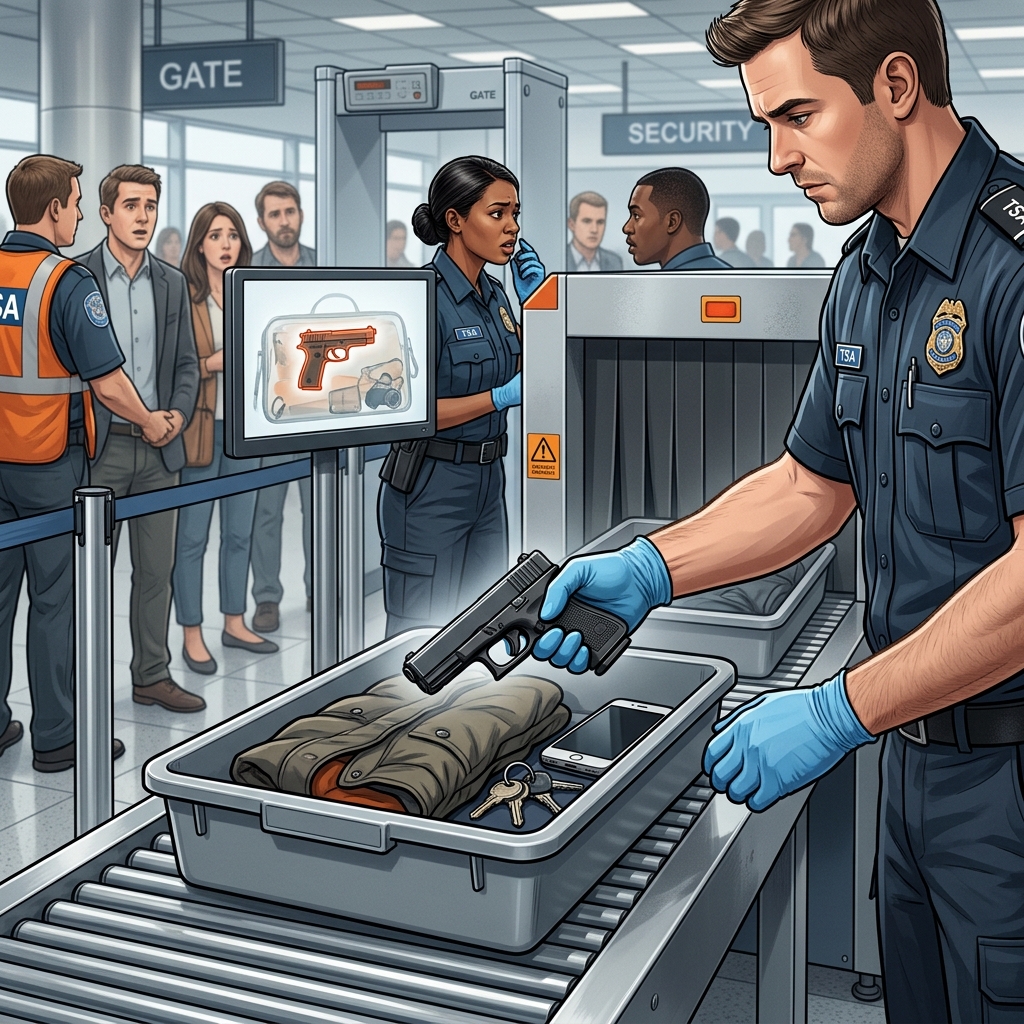 How a single handgun at the airport checkpoint can trigger serious state and federal charges, fines and long‑term consequences.