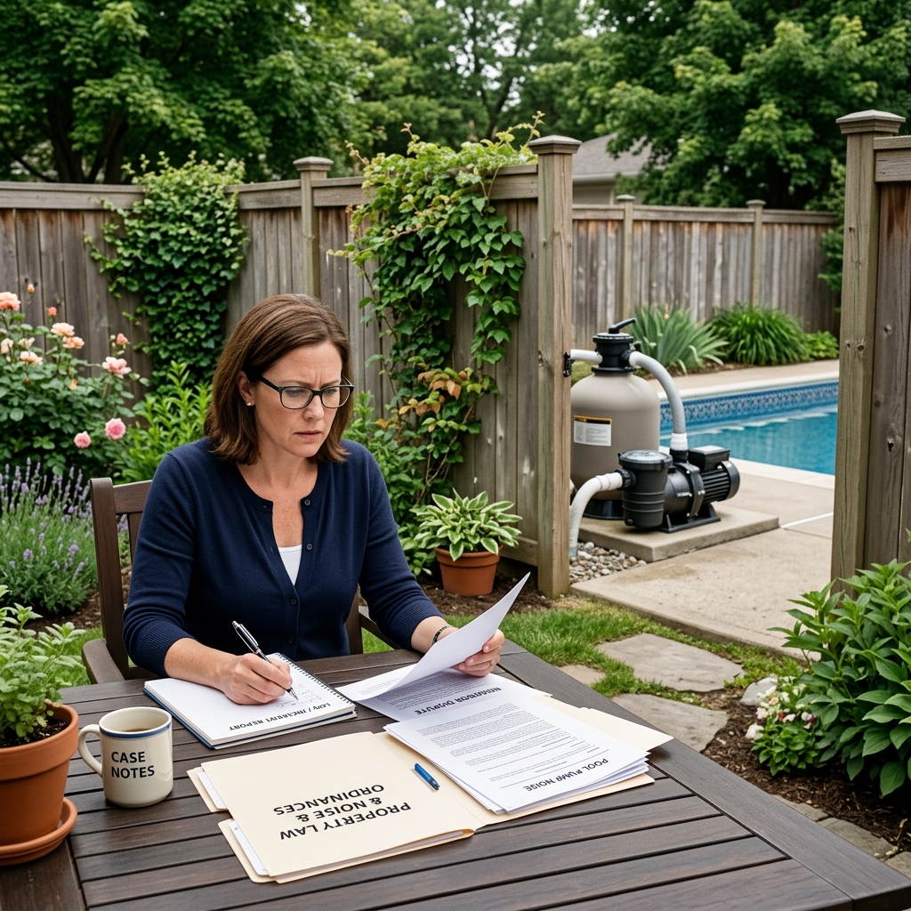 Understand your rights, local noise laws, and practical legal options when a neighbor’s loud pool pump disrupts your home life.