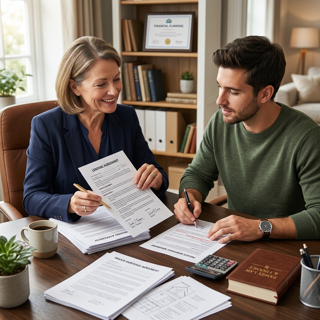 A practical legal and tax guide to safely structuring home mortgage loans between relatives or friends while protecting relationships and property rights.