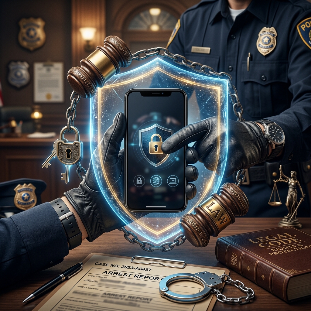 How the Fourth Amendment and modern Supreme Court rulings restrict police access to cell phone data during and after an arrest.