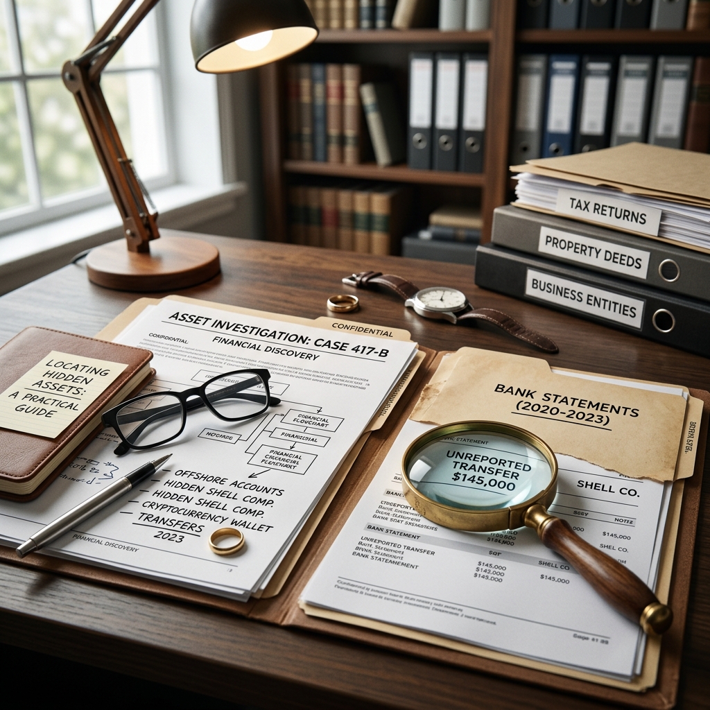 Learn how to spot red flags, use legal tools, and work with professionals to uncover hidden assets when facing a divorce.