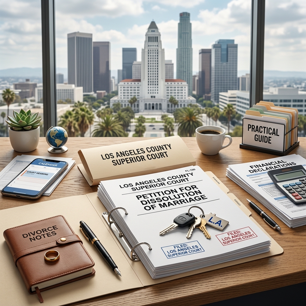 Understand how divorce works in Los Angeles, from residency rules to paperwork, timelines, custody, support, and court options.