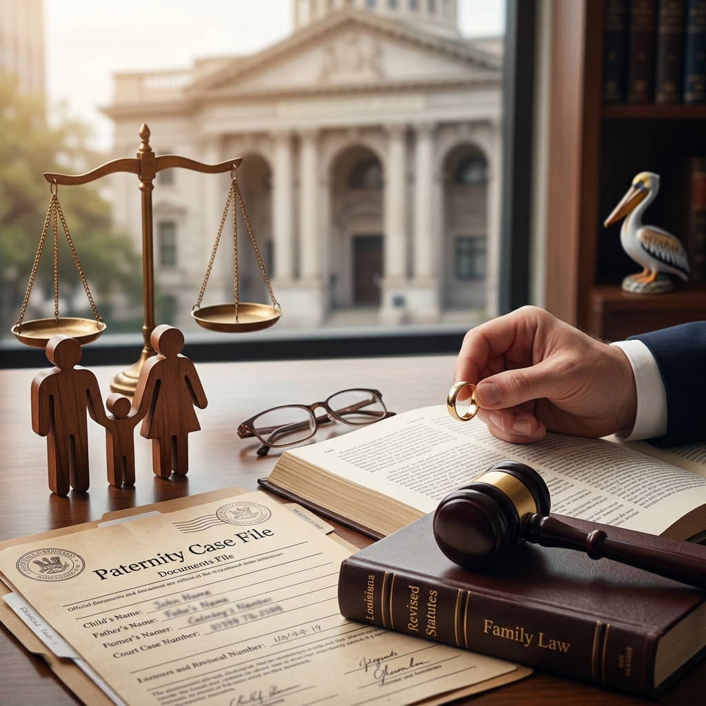 Louisiana Paternity Law: Rights, Presumptions, and Court Actions A practical guide to how Louisiana law defines fathers’ rights, presumptions of paternity, and the steps to establish or challenge legal fatherhood.