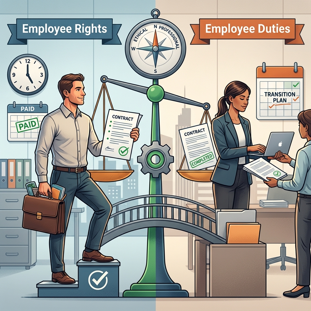 Understand your legal protections, practical responsibilities, and best practices for a smooth and professional notice-period transition.