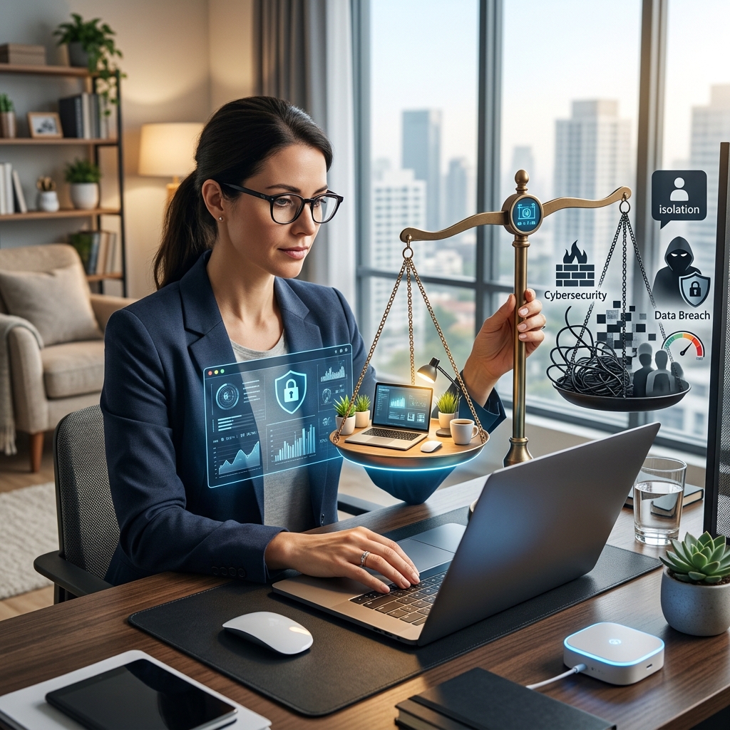 A practical guide to the legal, security, health, and management challenges that come with working from home and hybrid telecommuting models.