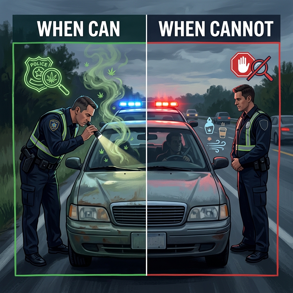 Understanding how cannabis legalization has changed when the smell of marijuana in a car allows police to stop, search, or arrest drivers and passengers.