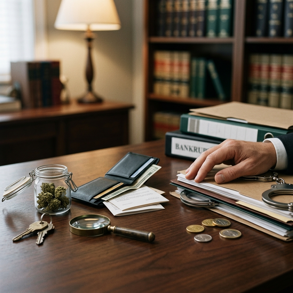 How marijuana possession and related assets can affect bankruptcy eligibility and case administration.