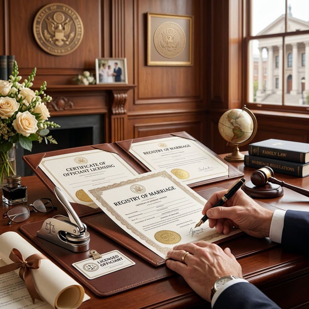 Learn who can legally officiate a wedding, how licensing and registration work, and how to protect the validity of your marriage ceremony.