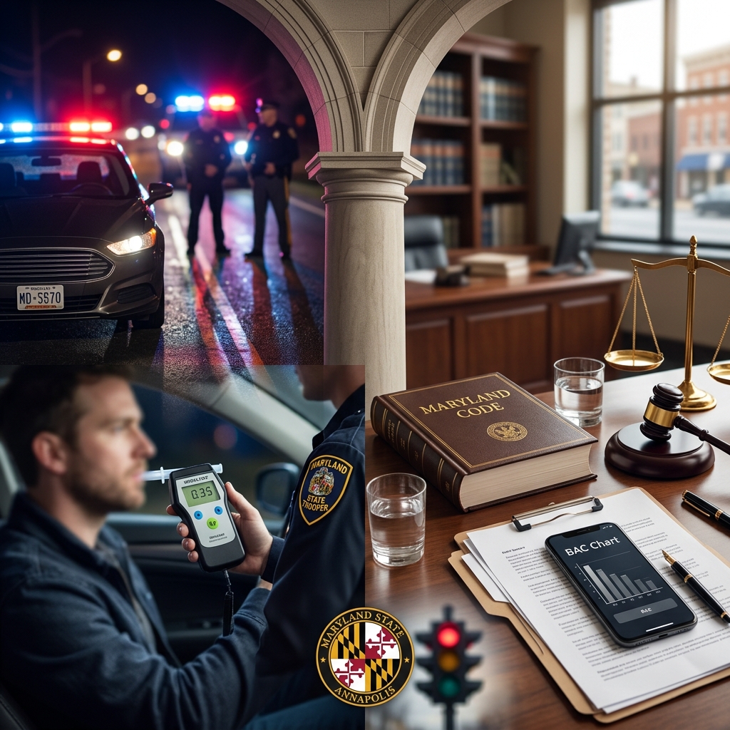 Understand how Maryland separates DUI from DWI, what BAC levels mean, and the penalties that can impact your record and license.