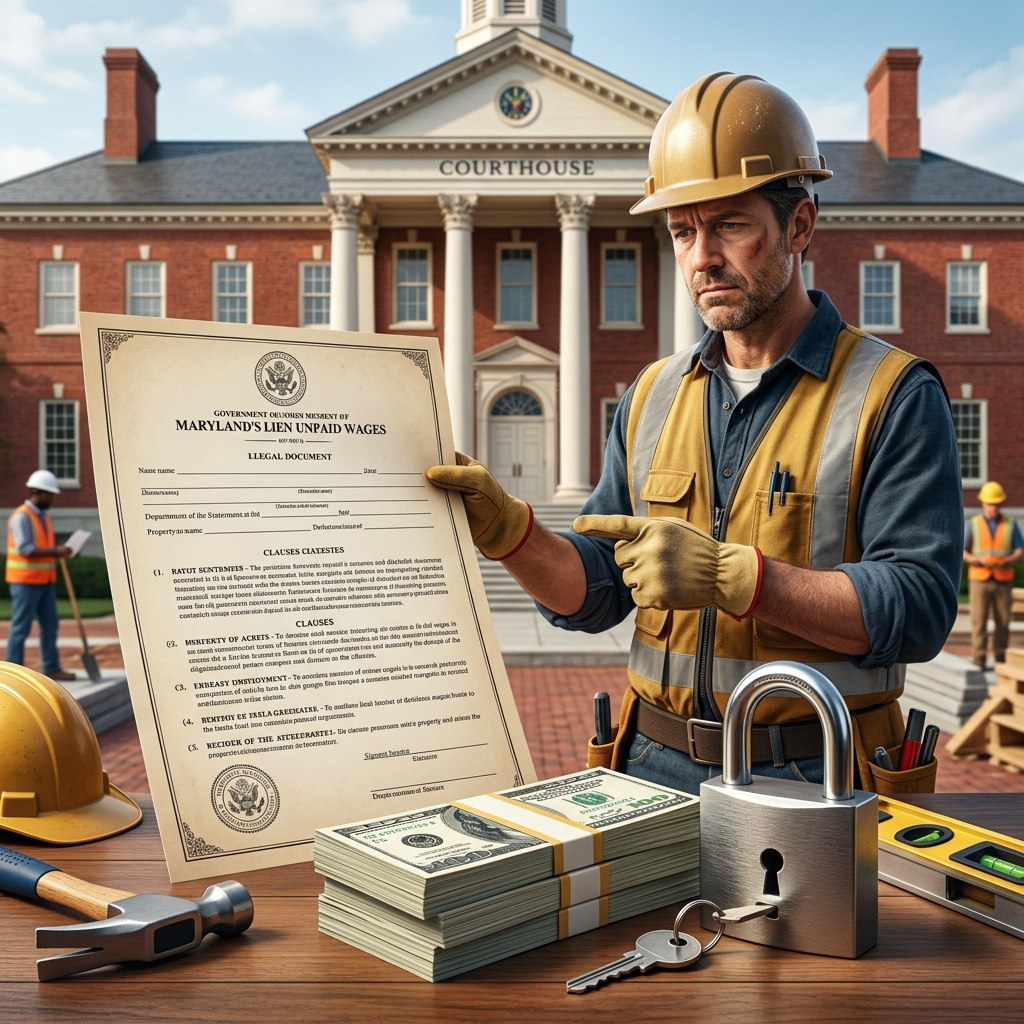 A practical, plain‑language guide to Maryland’s unpaid wage lien process, from first notice through enforcement and priority of your claim.