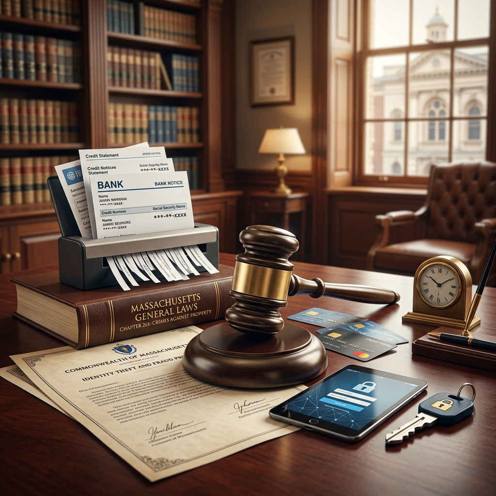 An in-depth guide to Massachusetts identity theft and fraud rules, penalties, and victim protections.