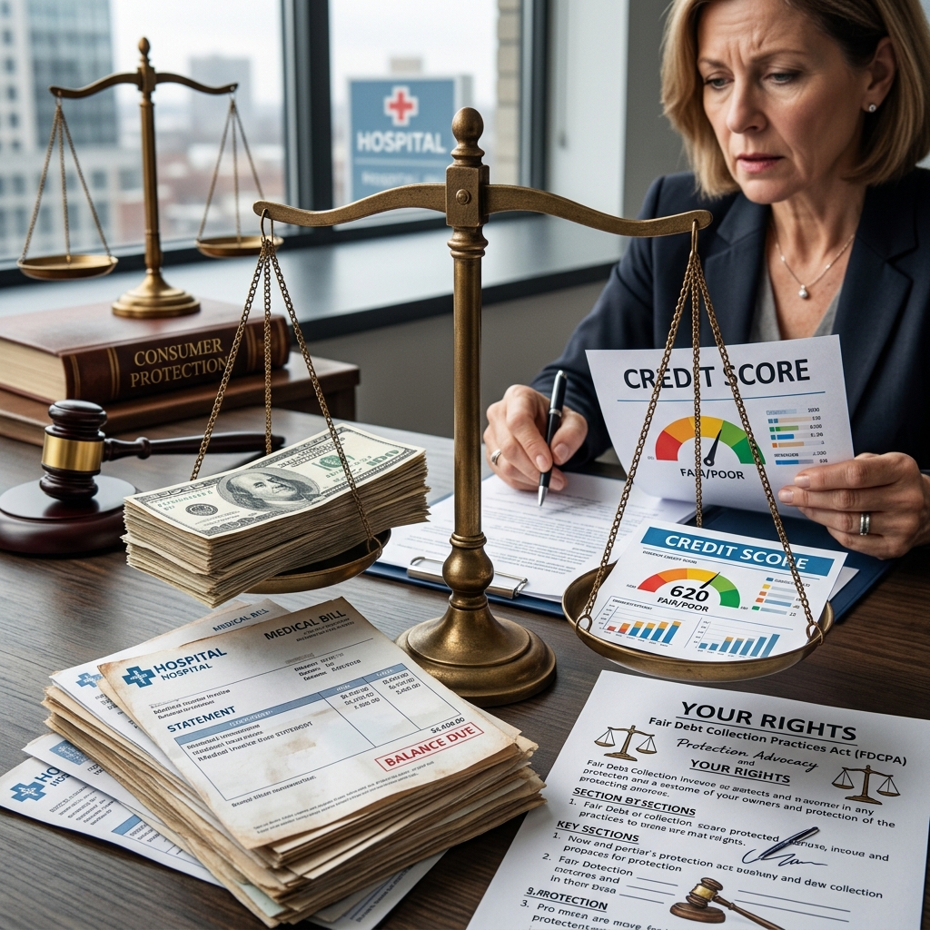 Understand how medical bills turn into debt, when they appear on credit reports, and practical steps to protect your credit score.