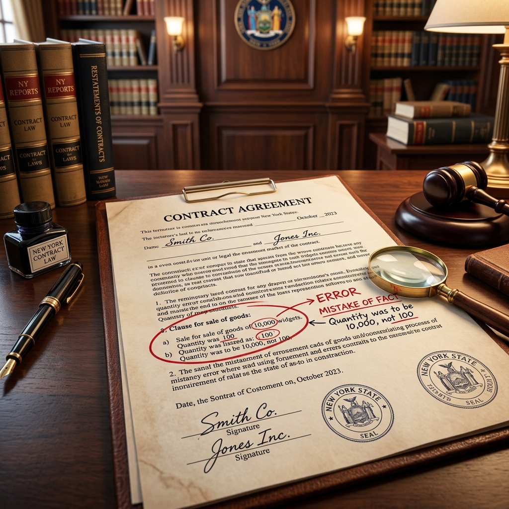 A practical guide to how mistakes of fact can affect contracts under New York law, including mutual and unilateral errors, remedies, and litigation issues.