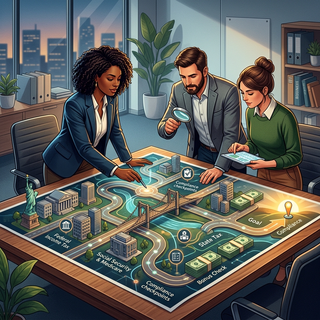 Navigating Bonus Tax Rules for U.S. Employers and Employees A practical guide to how bonuses are taxed, structured, and reported, helping employers design compliant plans and employees avoid unpleasant surprises.