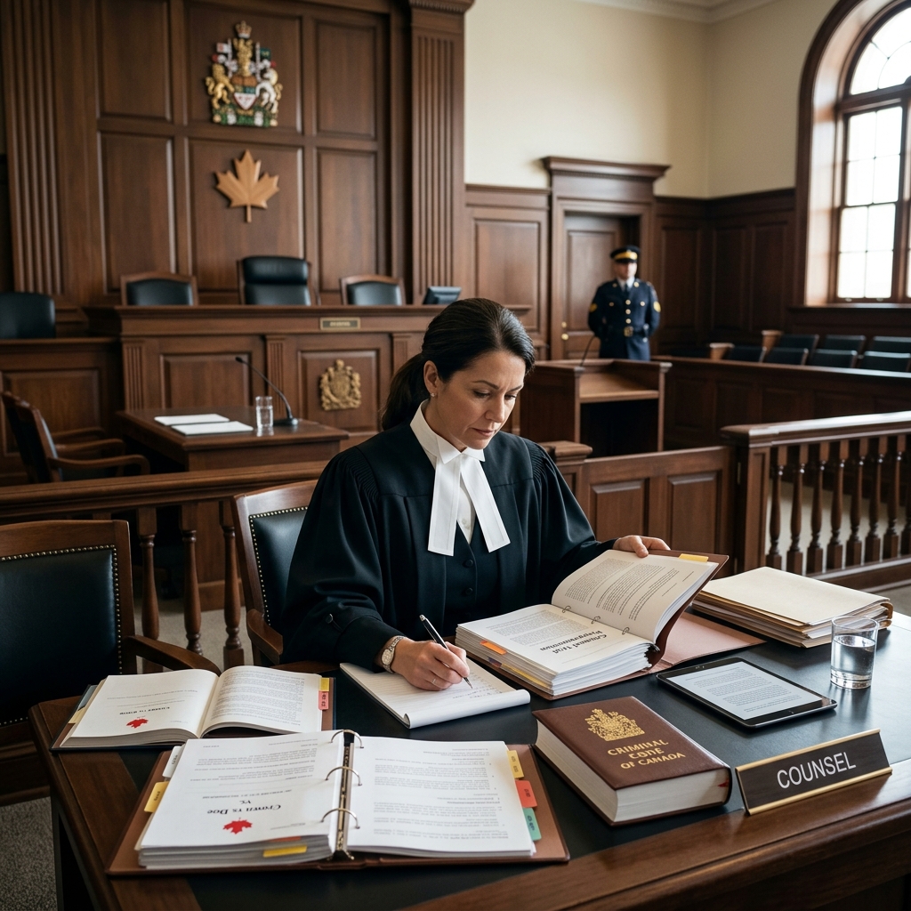 A practical, plain-language guide to understanding each stage of the criminal trial process in Canada, from first appearance to appeal.