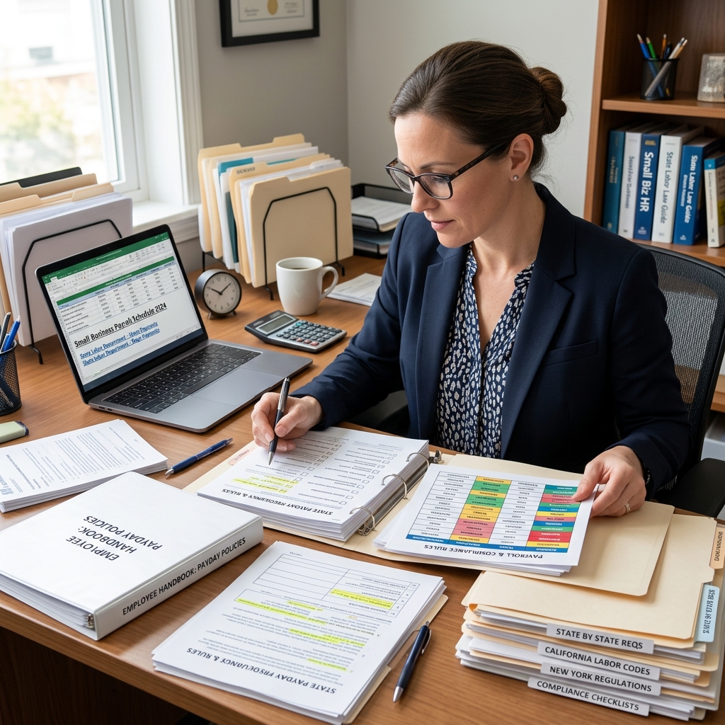Understand how often you must pay employees, what state payday rules require, and how to build a compliant payroll schedule for your business.