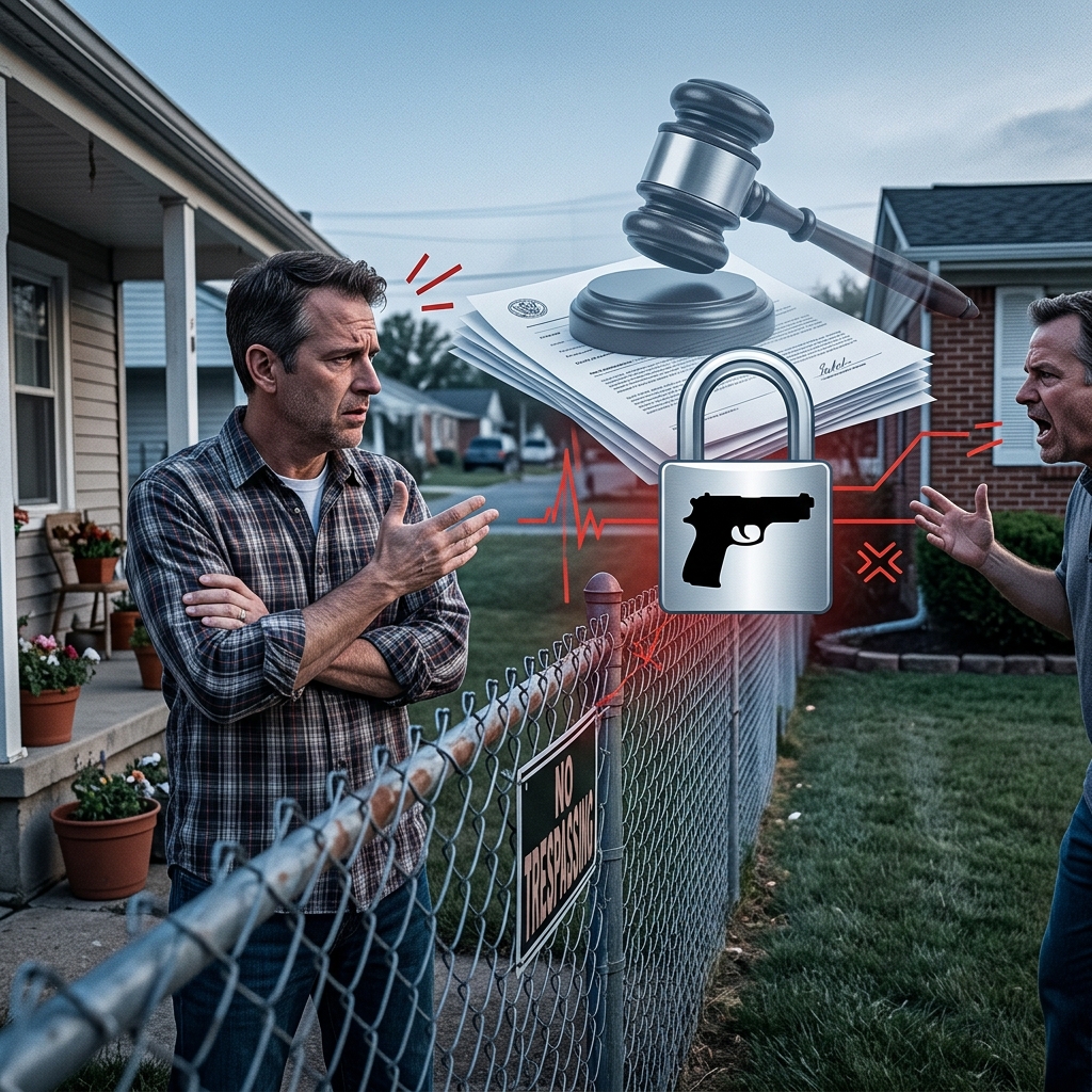 How a neighborhood conflict led to restraining orders, firearm bans, and a failed constitutional challenge in the Ninth Circuit.