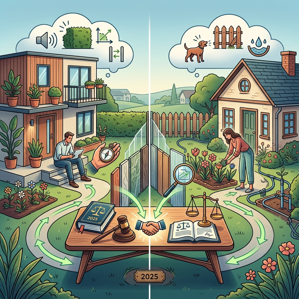 A clear, practical guide to understanding and resolving modern neighbor conflicts in 2025 before they turn into costly legal battles.