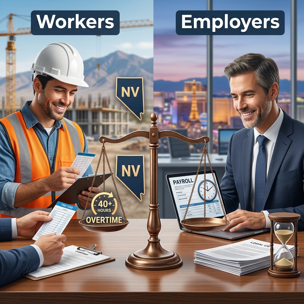 Understand when overtime applies in Nevada, how pay is calculated, and which workers are covered or exempt under state and federal law.