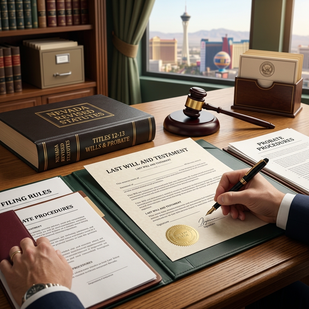Nevada Wills: Validity, Probate, and Filing Rules A practical guide to making a valid Nevada will and understanding probate duties.
