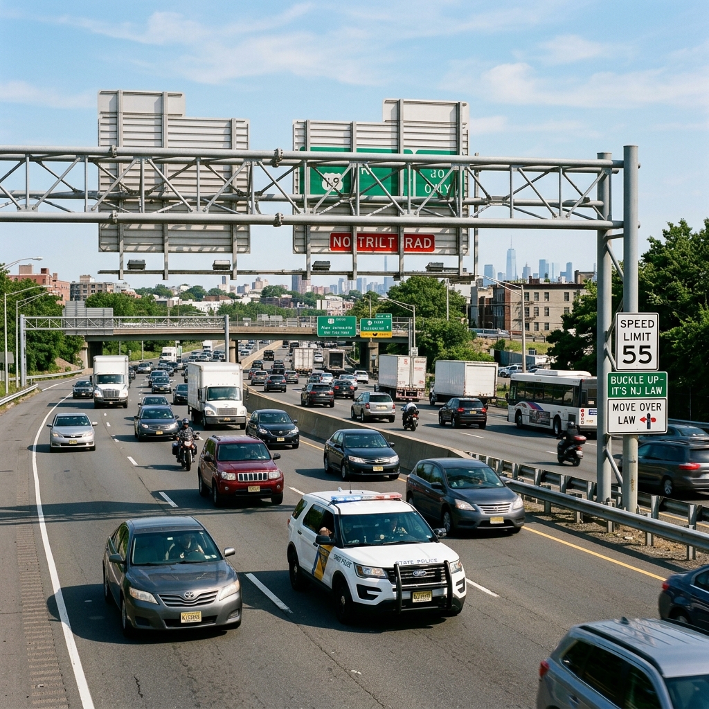 A practical overview of New Jersey driving rules, penalties, and roadway responsibilities for everyday motorists.