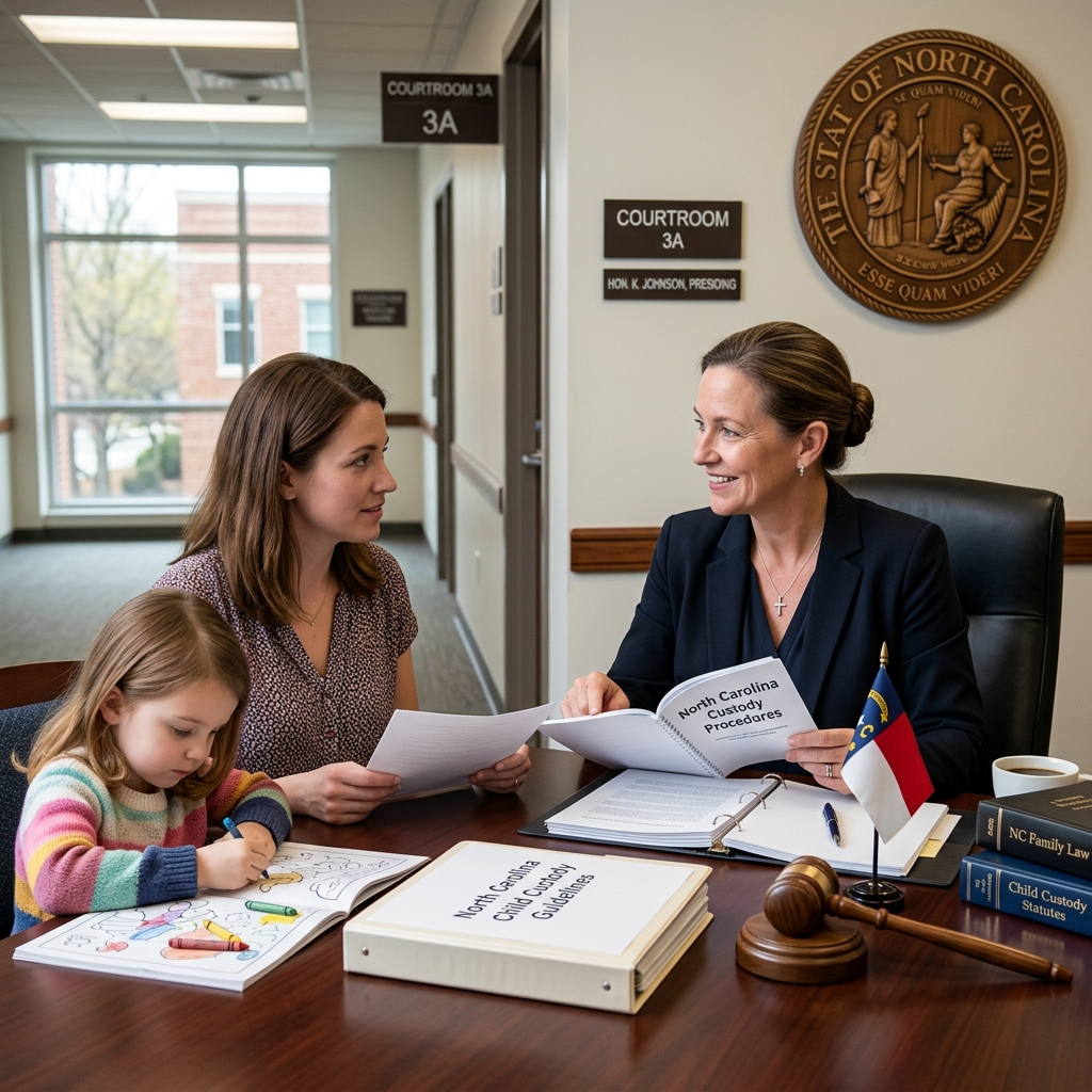 A clear guide to custody rules, court standards, and the path parents follow in North Carolina.
