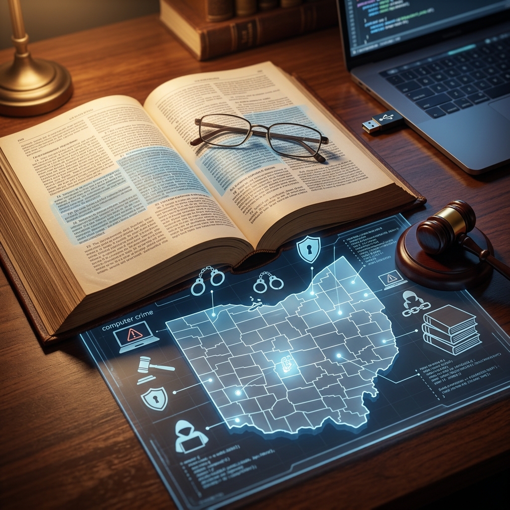 A practical guide to Ohio’s computer crime rules, penalties, and defenses.