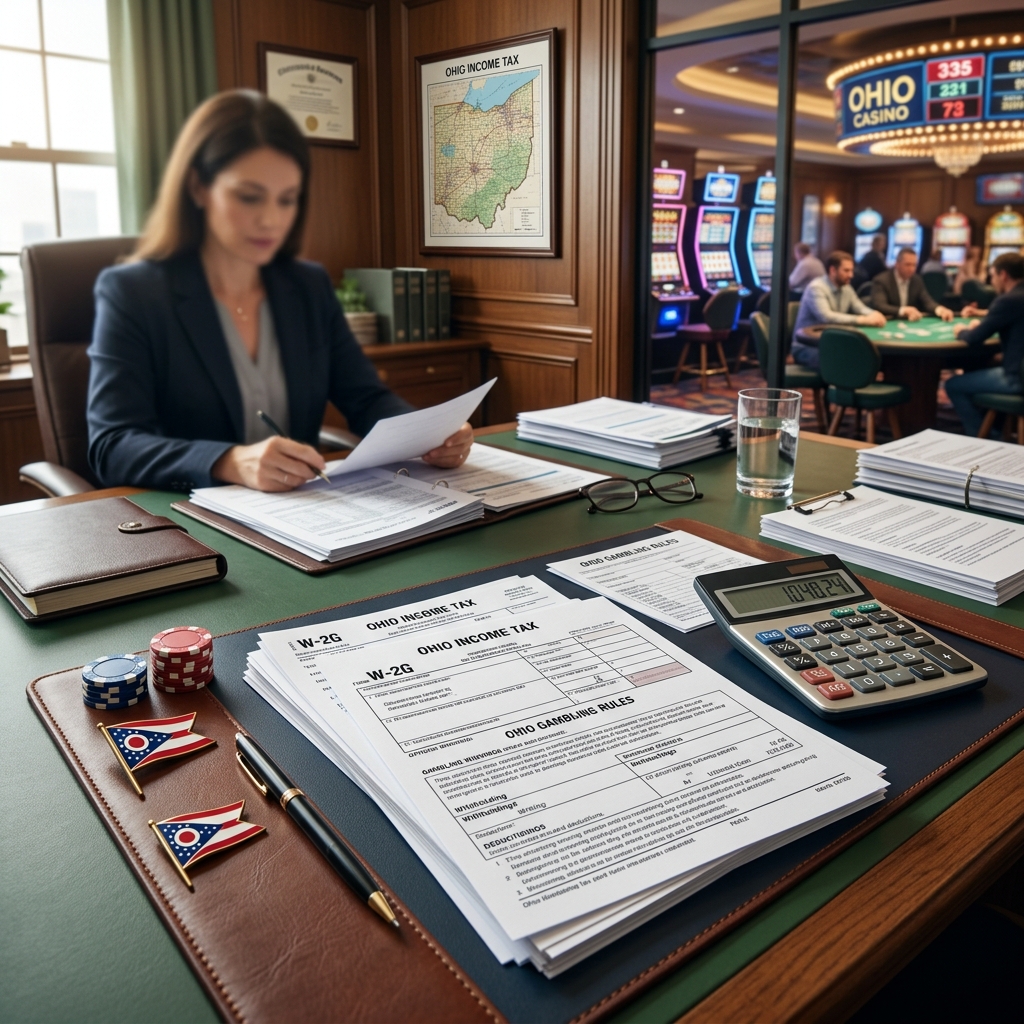 A clear guide to how Ohio treats gambling winnings, reporting duties, and deductions.