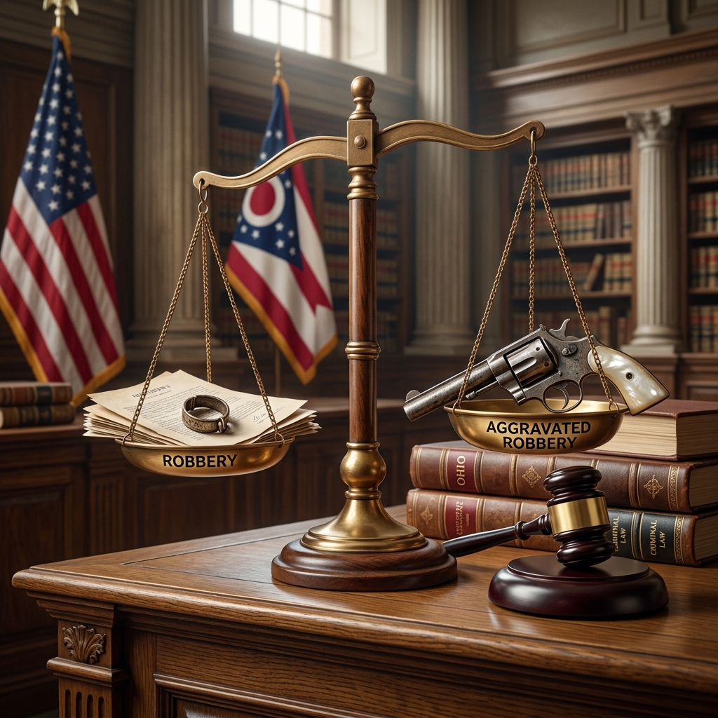 A detailed, plain‑language guide to how Ohio defines, classifies, and punishes robbery and aggravated robbery offenses.