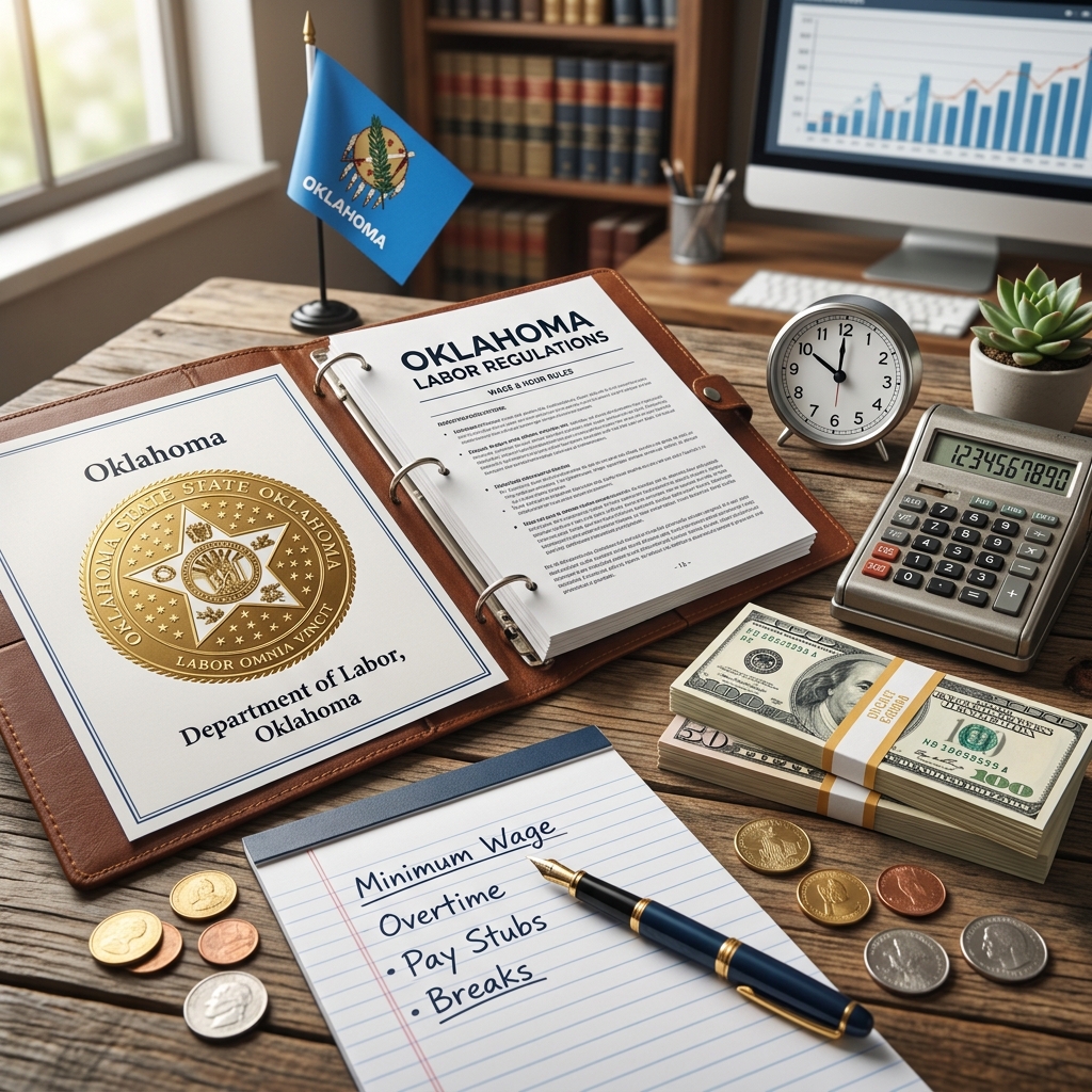 A practical, plain‑English guide to Oklahoma wage, overtime, child labor, and pay rules for workers and employers.