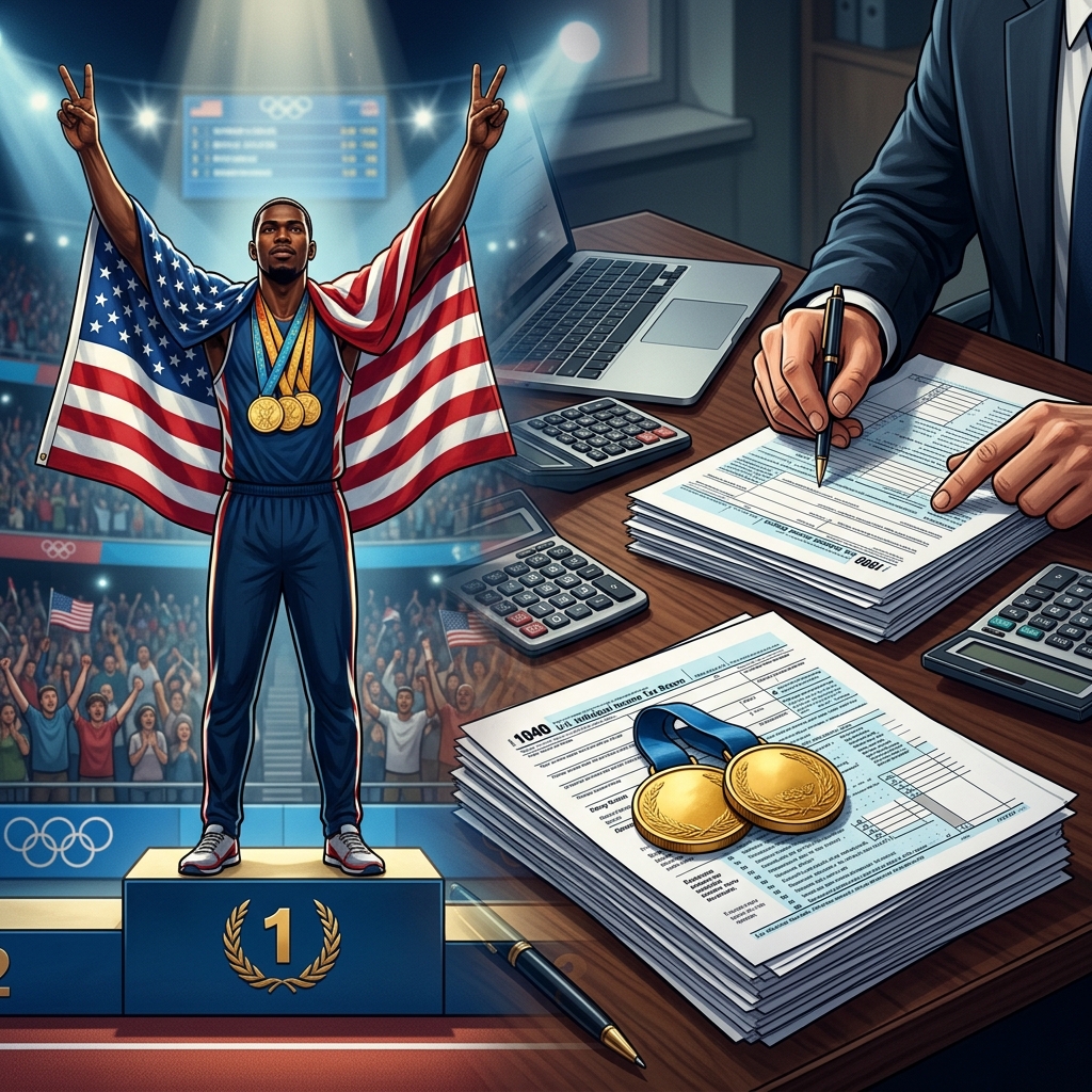How U.S. tax rules treat Olympic medals, cash awards, and endorsement income for victorious athletes.
