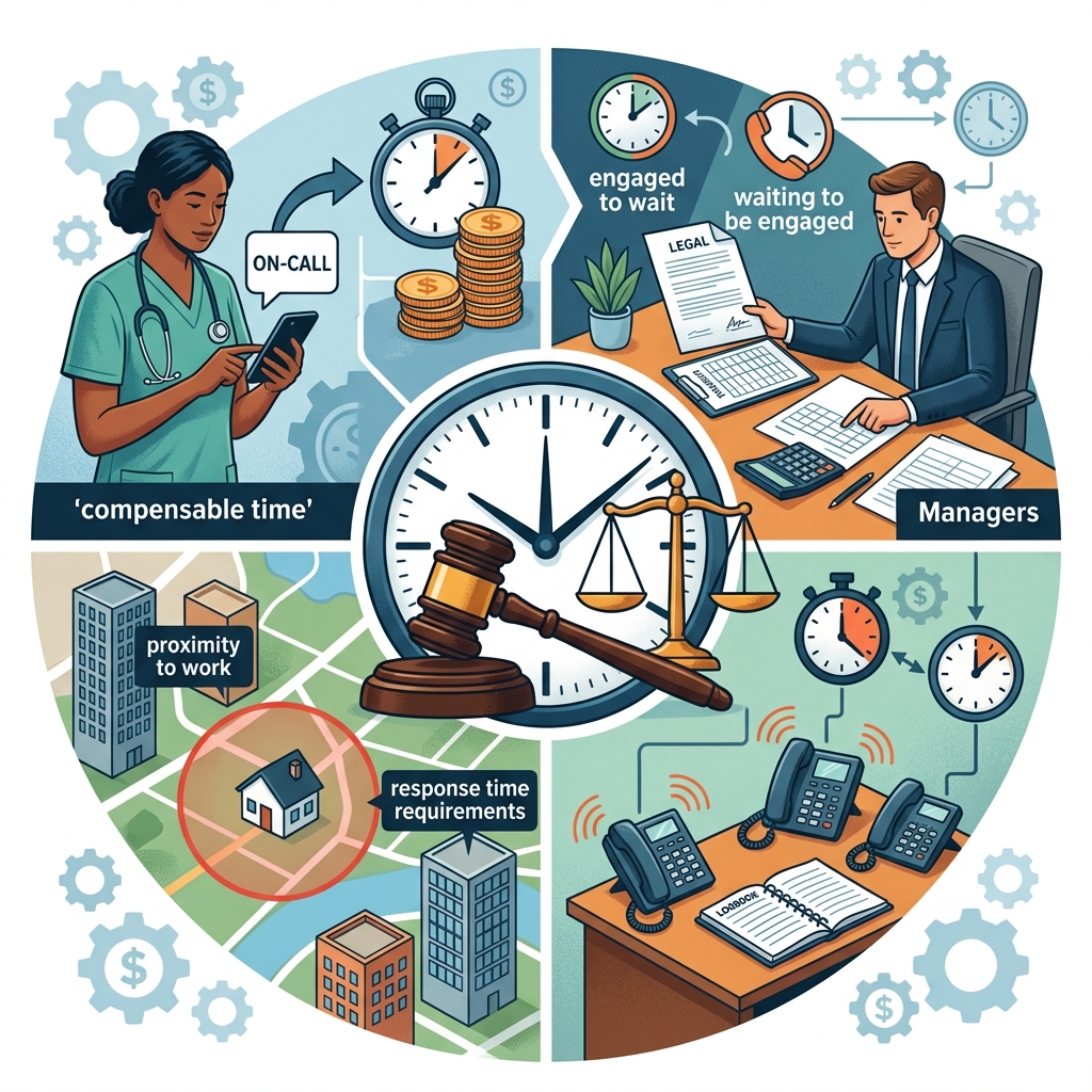 Understand when on-call time must be paid, how overtime works, and what policies employers should use.