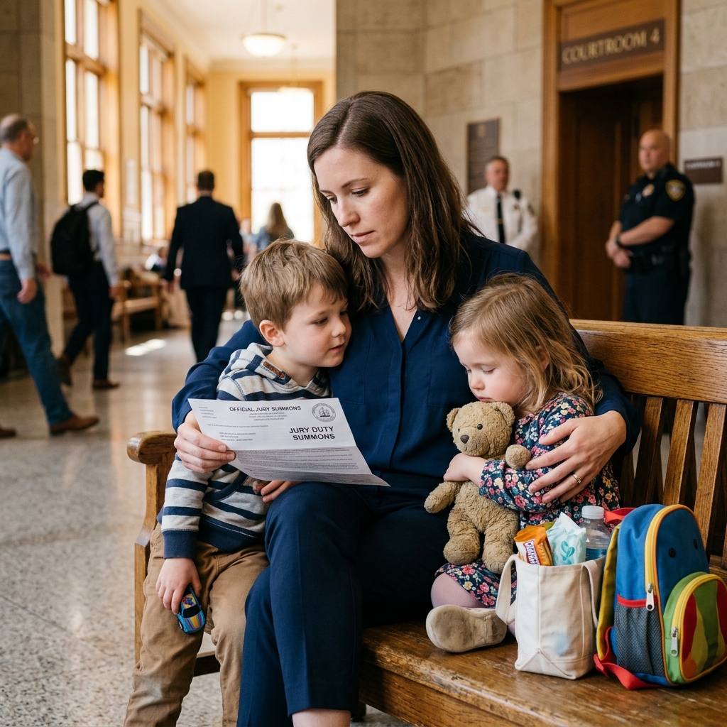 A practical legal guide for parents balancing jury service, childcare duties, and hardship rules under U.S. state laws.