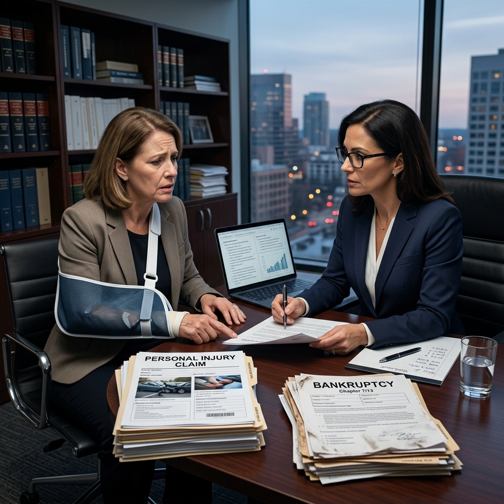 How bankruptcy can change the handling, value, and disclosure rules for personal injury claims.