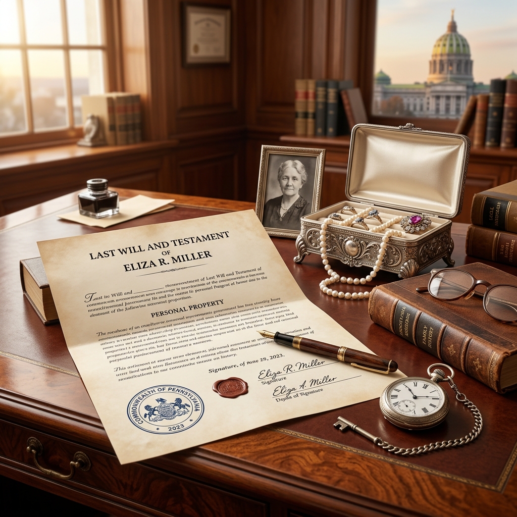 Learn how Pennsylvania wills handle personal property, specific gifts, and probate distribution.
